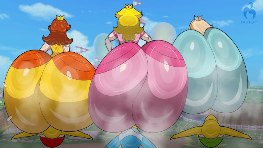 3boys 3females 3girls 3males animated animation ass ass_bigger_than_head ass_up asscheeks asses_touching big_ass big_butt blonde_female blonde_hair blue_dress brown_hair buttcheeks butts_together butts_touching cheeks clapping clapping_ass clapping_butt clapping_buttocks clapping_cheeks dress evedeve facesit facesitting facesitting_through_clothes female_focus femdom huge_ass huge_butt hyper hyper_ass hyper_butt kamek koopa koopa_troopa loop looping_animation mario_(series) pink_dress princess_daisy princess_peach princess_rosalina shaking shaking_ass shaking_butt squished_ass squishing tight_clothing tight_dress tight_fit yellow_dress