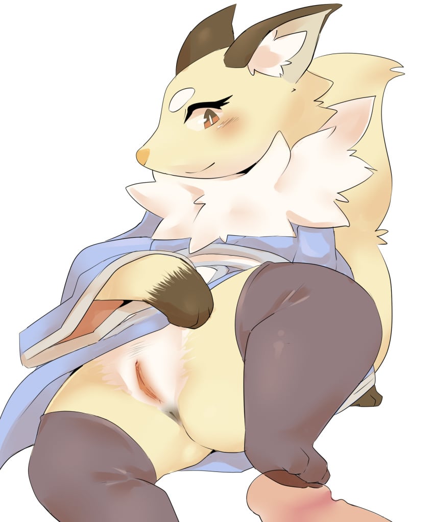 2022 3_fingers anthro anus arm_support asian_clothing big_tail biped black_clothing black_footwear black_legwear black_socks black_thigh_highs black_thigh_socks blue_clothing blue_kimono blush blush_lines brown_body brown_ears brown_fur canid canine closed_smile clothed clothed_anthro clothed_female clothing cygames darkened_anus digital_drawing_(artwork) digital_media_(artwork) disembodied_penis duo east_asian_clothing erection eyebrows feet female female_anthro female_focus fingers foot_fetish foot_on_penis foot_play footwear fox fur genitals glans glistening glistening_eyes gloves_(marking) hi_res humanoid_genitalia humanoid_penis humanoid_vulva inner_ear_fluff japanese_clothing kimono legwear looking_aside looking_down male mammal markings mouth_closed multicolored_body multicolored_fur neck_tuft orange_eyes orange_nose penis pink_glans pink_penis pu_sukebe semi-anthro shirano simple_background smile socks solo_focus tail tan_body tan_fur tan_tail thigh_highs thigh_socks translucent translucent_penis tuft vulva white_background white_body white_eyebrows white_fur white_inner_ear_fluff world_flipper