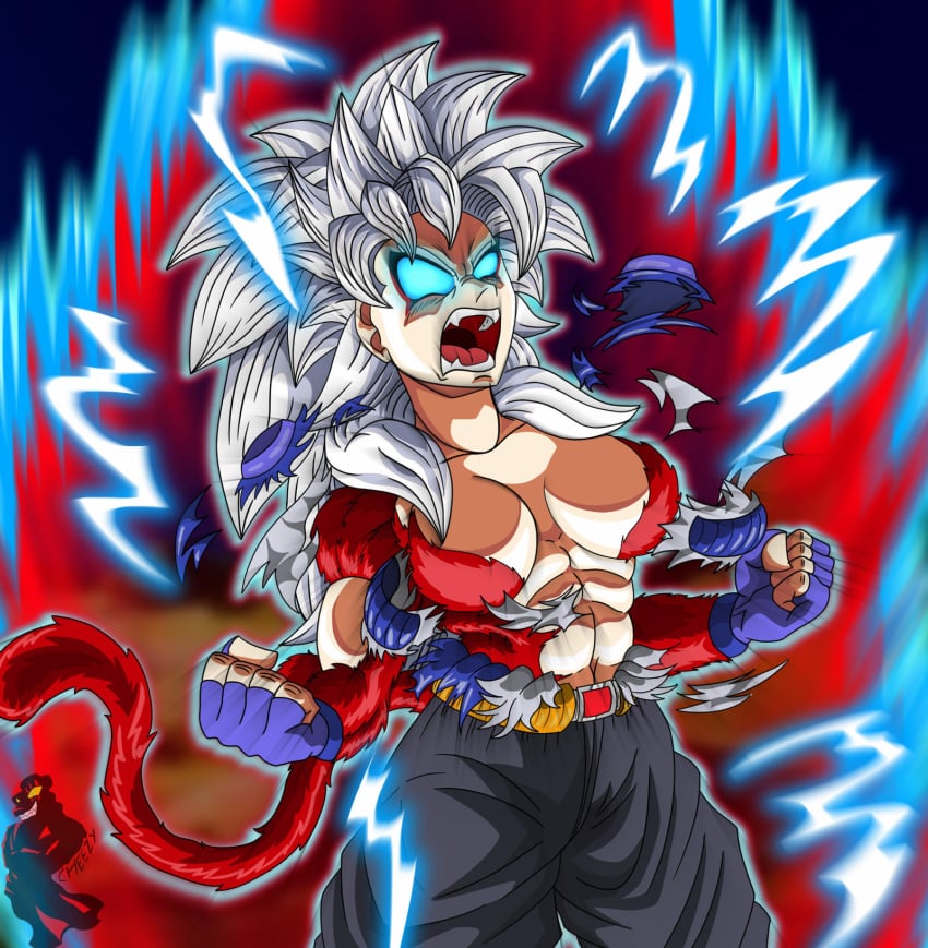 1girls 2020 abs angry areola areolae artist_name artist_request aura biceps blue_eyes blue_gloves breasts breasts_out cheezydaclown commission digital_drawing_(artwork) digital_media_(artwork) dragon_ball dragon_ball_xenoverse electricity fan_character female female_focus female_on_top female_only female_saiyan fingerless_gloves furious fury glowing_eyes lightning long_hair muscles muscular muscular_female oc original_character pants primal rage red_fur red_tail ripped_shirt roaring saiyan saiyan_tail sharp_teeth shiny shiny_breasts shiny_clothes shiny_hair shiny_skin solo solo_female solo_focus super_saiyan super_saiyan_4 tail thick torn_shirt watermark wembley_araujo white_hair yuuko_(wembley_araujo) yuuko_maebara