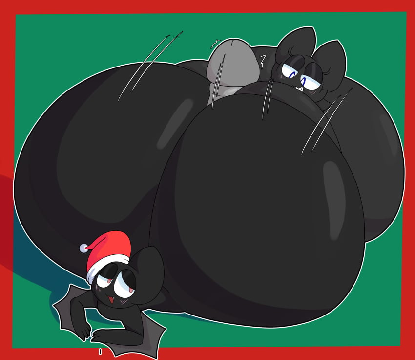 absurd_res anthro ass bat batt_the_bat big_breasts big_butt big_penis black_body blue_eyes blush breast_play breasts christmas christmas_clothing christmas_headwear clothing cyandrive98 daughter_(lore) erection female genitals group half-closed_eyes hat headgear headwear heart_(cyandrive98) hi_res holidays hot_dogging huge_breasts huge_butt huge_cock hyper hyper_breasts hyper_butt hyper_genitalia hyper_penis looking_back lying male male/female mammal mother_(lore) mother_and_child_(lore) mother_and_daughter_(lore) narrowed_eyes nude on_front open_mouth parent_(lore) parent_and_child_(lore) parent_and_daughter_(lore) penis red_eyes santa_hat sex smile titjob trio