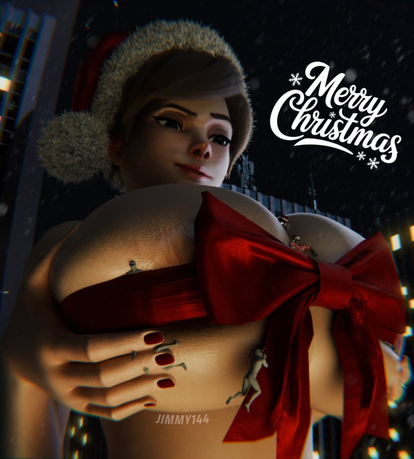 1girls 3d 3d_(artwork) 4boys big_breasts blizzard_entertainment breasts british british_female brown_hair brown_hair brown_hair_female brunette_hair christmas christmas_2024 female female_focus from_front_position front_view giantess jimmy144 large_breasts lena_oxton male overwatch overwatch_2 short_hair tracer