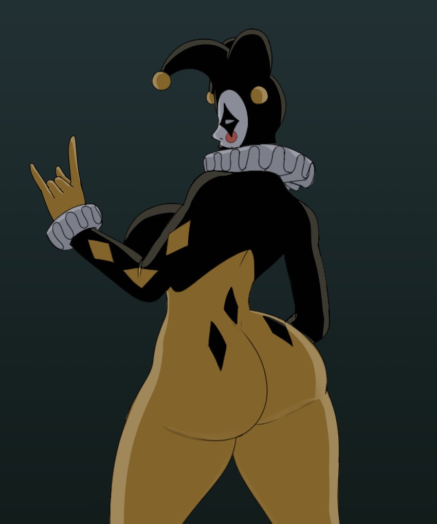 ass batman:_caped_crusader batman_(series) breasts child_bearing_hips color curvy dc dc_comics diklonius female harleen_quinzel harlequin harley_quinn harley_quinn_(caped_crusader) huge_ass huge_breasts huge_butt thick_thighs voluptuous wide_hips