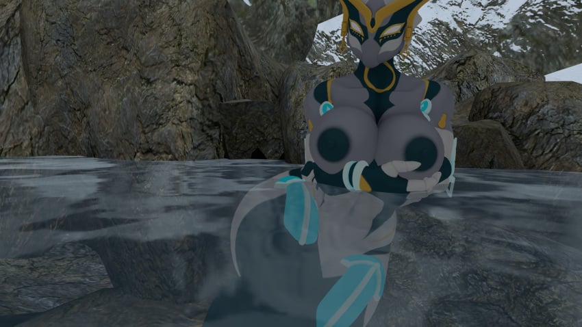 hildryn_(warframe) hildryn_prime in_water muscular_female solo_female vrchat vrchat_avatar warframe