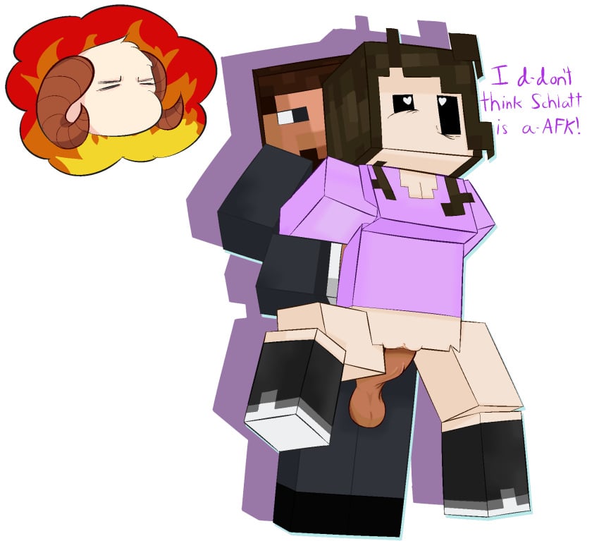 alpha_channel arms_held_back balls bodily_fluids bovid breasts caprine chinigan cleavage clothed clothing duo erection female fire footwear from_behind_(disambiguation) genitals hair hi_res human humanoid jaiden jaiden_animations jschlatt light_body light_skin long_hair looking_at_viewer male male/female male_penetrating mammal minecraft minecraft_youtubers partially_clothed penetration penis purple_clothing purple_shirt purple_topwear pussy rammie_(jschlatt) schlatt sex sheep shirt shoes simple_background spreading suit text topwear transparent_background vaginal_penetration video_games youtube