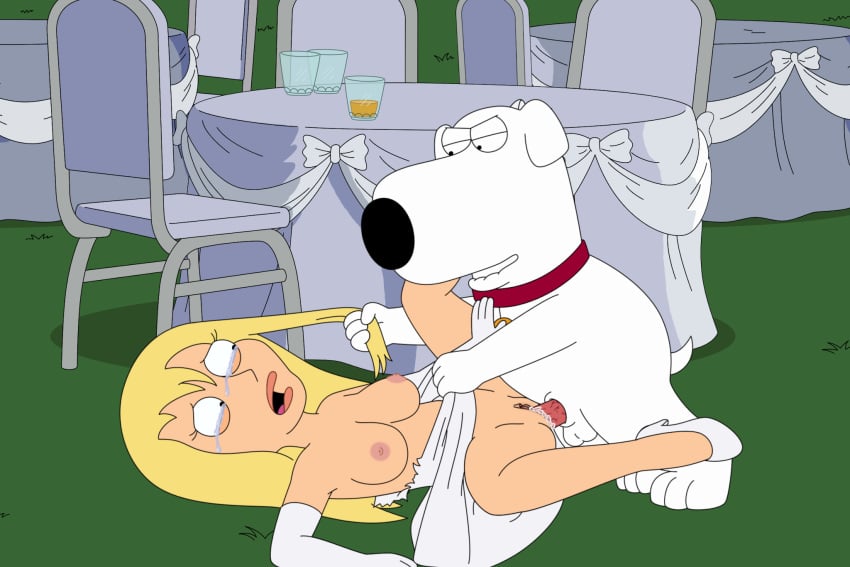 accurate_art_style anthro anthro_penetrating anthro_penetrating_human bite biting_lip black_eyes blonde_female blonde_hair bodily_fluids breasts brian_griffin canid canine canis clothing collar crying cum cum_inside domestic_dog dress duo family_guy female female_on_anthro female_penetrated forced frost969 fur genital_fluids hair hi_res high_heels human human_on_anthro human_penetrated interspecies jillian_russell-wilcox male male/female male_on_human male_penetrating male_penetrating_female mammal nipples on_model penetration penile penile_penetration penis_in_pussy pulling_hair rape tears torn_clothing touching_hair vaginal_penetration wedding_dress white_body white_fur