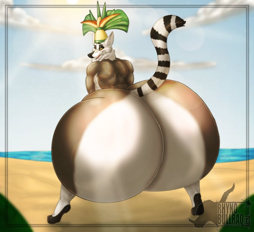 ass big_ass big_butt bubble_ass bubble_butt king_julien lemur madagascar_(series) male male_only rhynobullraq royalty