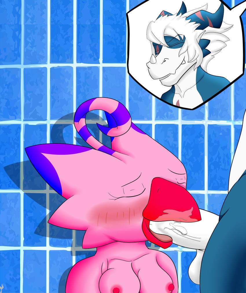 absurd_res anthro anthro_on_anthro anthro_penetrated anthro_penetrating anthro_penetrating_anthro avian beak bird biyomon blue_body blue_scales blush bodily_fluids breasts closed_eyes cum cum_in_mouth cum_inside digimon digimon_(species) digital_media_(artwork) dragon duo facial_markings fangs feathered_wings feathers female fur genital_fluids genitals hair head_markings hi_res horn magnamon male male/female markings oral oral_penetration orgasm orgasm_face penetration penile penile_penetration penis pink_body pink_feathers pink_skin red_beak scale scales scalie scar sveemon tongue whiskers white_body white_hair white_penis wings