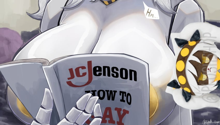 1girls 2d agent_hawk_commented_on_this areola bed bedroom big_areola big_breasts big_nipples book breasts drone epokguyz female female_only gigantic_breasts glitch_productions huge_breasts humanoid humanoid_female humanoid_only j_(murder_drones) meme meme_reference murder_drones nipples ouch_meme reading reading_book robot robot_girl robot_humanoid solo tagme tail twintails