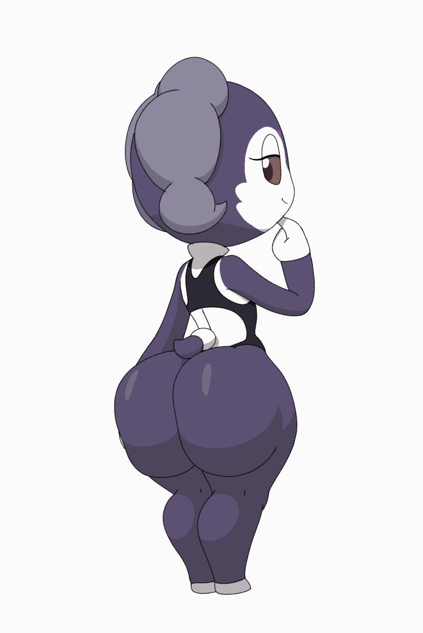 animated anthro ass ass_clapping big_ass bouncing_ass clapping_cheeks female female_only huge_ass indeedee jiggle jiggling_ass looking_at_viewer looking_back pokémon_(species) pokemon pokethot's shortstack simple_background smile solo tansau thick_thighs tortoisesensei twerking wide_hips