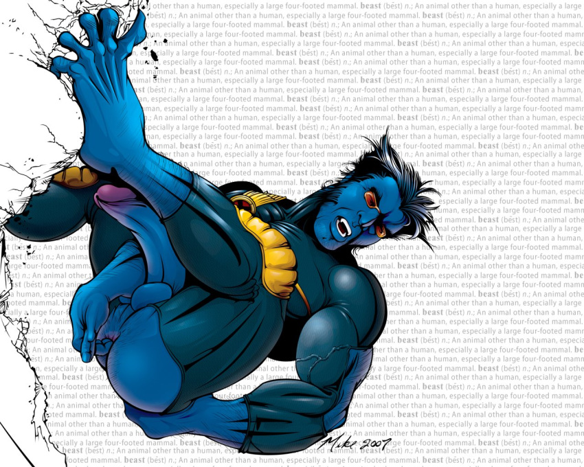 1boy 2007 anthro beast_(x-men) furry hank_mccoy male male_only marvel mike solo straight_hair x-men