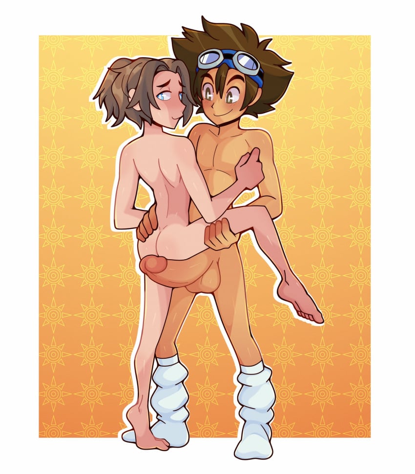 2023 2boys balls big_penis commission definetelyyuu digimon gay human iamyuu taichi_yagami yaoi yuunsfw