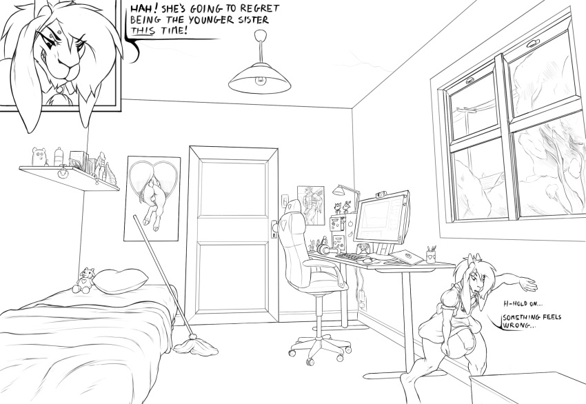 absurd_res anal_beads anthro bed big_penis book bottomwear bovid canid canine canis caprine cervid cleaning_tool clothing comic computer computer_mouse controller desk desk_lamp dildo door english_text figurine foreskin furniture game_controller gaming_chair genitals girly goat growth handcuffs headphones hi_res huge_cock humanoid_genitalia hyper hyper_genitalia hyper_penis incest jakethegoat jakethegoat_(character) keyboard lamp laptop maid_uniform male mammal micro monitor monochrome mop muscular muscular_anthro muscular_male penis pillow plushie poster sex_toy shackles shrinking size_transformation skirt solo text toy transformation uncut uniform window wolf