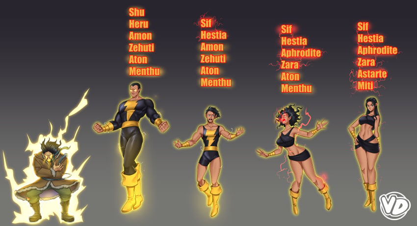 ass_expansion black_adam breast_expansion cleavage crop_top dark-skinned_female dc dc_comics eye_color_change female gender_transformation genderswap_(mtf) hair_color_change hair_growth high_heel_boots high_heels large_ass large_breasts lip_expansion midriff mtf_transformation rule_63 shazam_(series) thick_thighs thigh_expansion transformation transformation_sequence vedtomd wide_hips