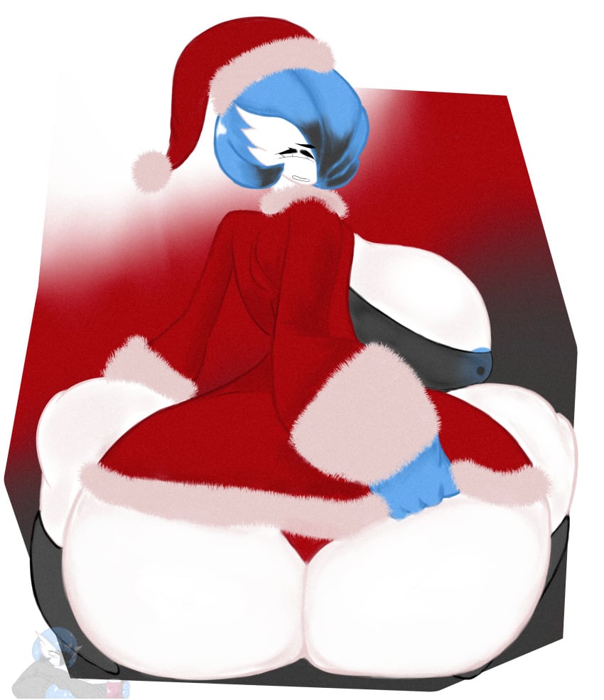 absurd_res alpha_pokémon alpha_pokemon anthro areola barista beach big_breasts bloodtail blue_areola blue_nipples breasts christmas english_text female gardevoir generation_3_pokemon hi_res huge_breasts humanoid hyper hyper_breasts nintendo nipple_piercing nipples not_furry pokemon pokemon_(species) solo spandex_shorts text