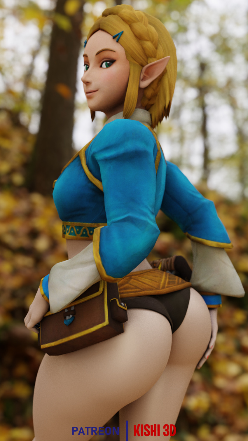 3d blonde_hair breath_of_the_wild demigoddess huge_ass hylian kishi pointy_ears princess_zelda tears_of_the_kingdom the_legend_of_zelda zelda_(tears_of_the_kingdom)