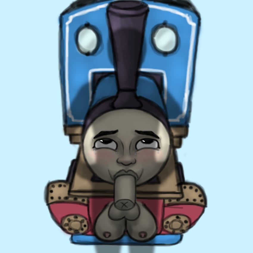 1boy 1boy1girl 1girls blowjob breasts bumpers locomotive millie_the_narrow_gauge_engine nipples penis pool788 questionable_anatomy questionable_consent shadow steam_engine thomas_and_friends train unseen_male_face