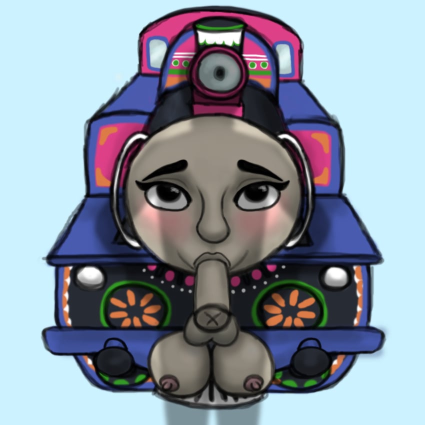 1boy 1boy1girl 1girls ashima_(thomas_and_friends) blowjob breasts penis questionable_anatomy questionable_consent shadow steam_engine thomas_and_friends train