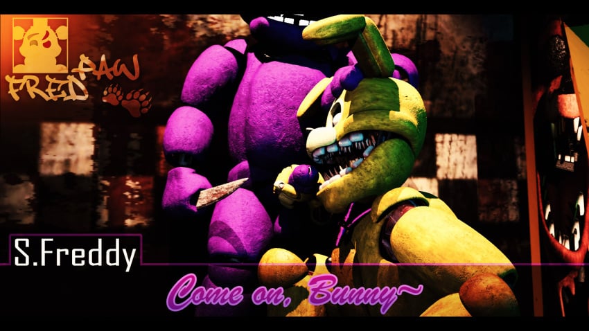 3d 3d_(artwork) animatronic bear blood blowjob crazy fazbear_frights fellatio five_nights_at_freddy's five_nights_at_freddy's:_fazbear_frights freddy_(fnaf) gay into_the_pit knife monster murder oral pit_spring_bonnie_(fnafitp) purple_body purple_penis rabbit shadow_freddy shadow_freddy_(fnaf) spring_bonnie spring_bonnie_(fnaf) teeth white_eyes yellow_body