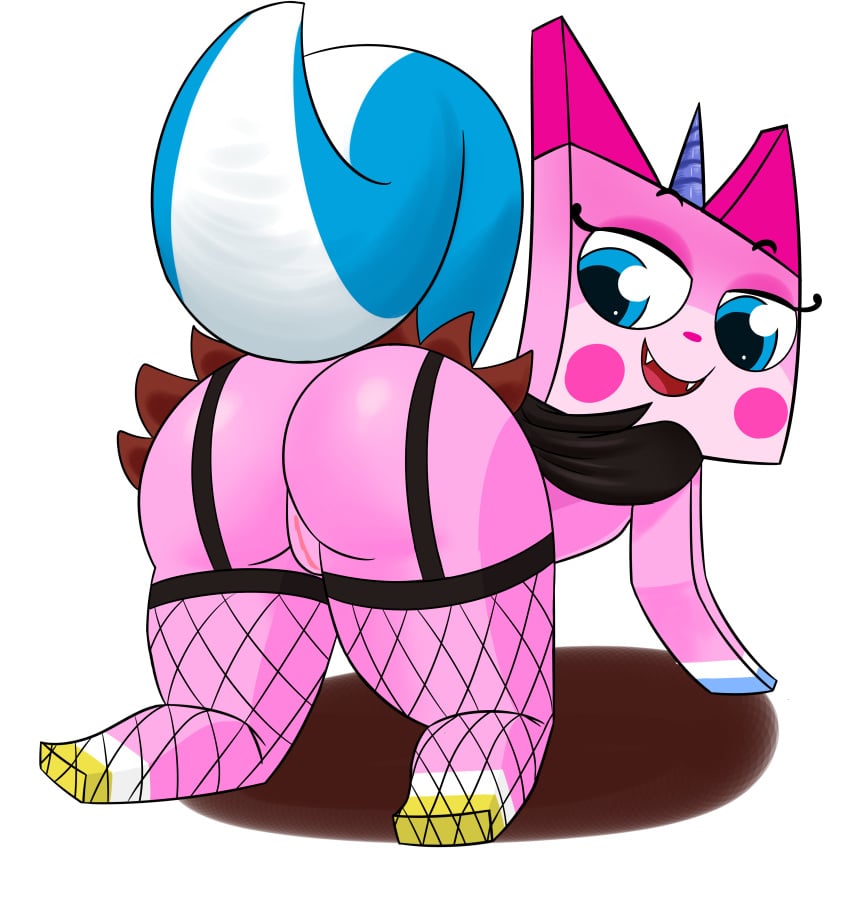 absurd_res all_fours anthro ass doggy_style domestic_cat felid feline felis female feral foxart950 from_behind_position hi_res lego mammal princess_unikitty sex solo the_lego_movie unikitty without_panties