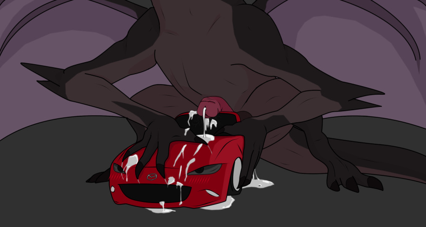 car cum damaged dragon dragons_having_sex_with_cars mazda mazda_miata mazda_mx-5 miata