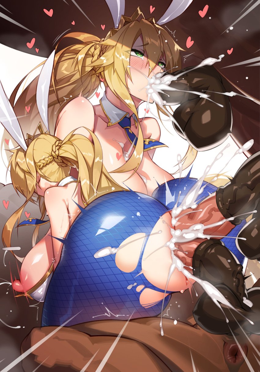 1girls 3animals 3boys anal anal_sex areolae artoria_pendragon artoria_pendragon_(lancer) artoria_pendragon_(swimsuit_ruler) balls big_ass big_breasts big_penis big_testicles blonde_hair blowjob bunny_ears bunny_girl bunnysuit cum cum_in_ass cum_in_mouth cum_in_pussy cum_inside deepthroat double_penetration ejaculation eyes fate/grand_order fate_(series) fellatio female_human/male_feral female_on_feral feral green_eyes heart heart-shaped_pupils high_resolution horse horse_penis horsecock huge_ass huge_breasts huge_butt huge_cock human interspecies large_ass large_breasts larger_feral larger_male nipples oral ponytail powergene powzin ripped_clothing saliva sideboob size_difference surprised testicles thick_ass uncensored vaginal_penetration zoophilia