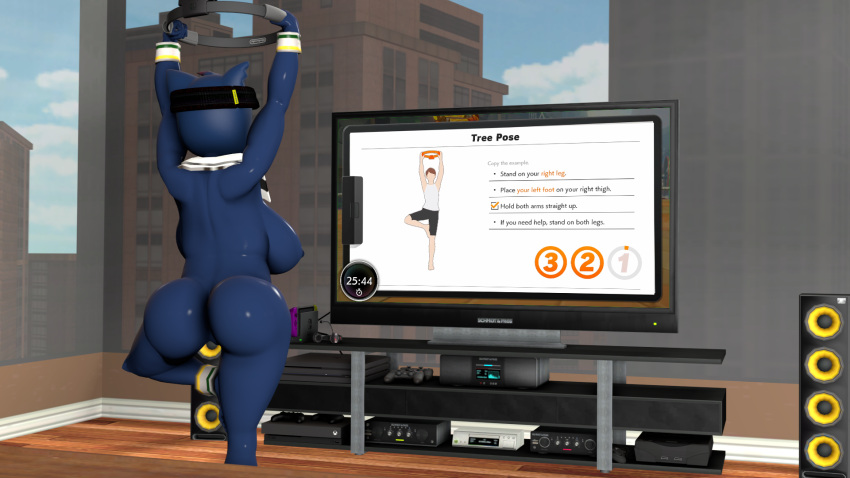 16:9 3d_(artwork) accessory anklewear anthro armband ass barefoot big_breasts big_butt breasts casual curvy_figure daemont92 digital_media_(artwork) domestic_cat electronics english_text exercise exposed_torso feet felid feline felis female fur game_console game_controller handheld_game_console headband headwear hi_res joycon_controller legband mae_borowski mammal microsoft mostly_nude navel night_in_the_woods nintendo nintendo_switch nintendo_switch_dock nipples nude pilates_ring playstation playstation_4 ring_fit_adventure ringcon_controller sega sega_saturn side_boob slightly_chubby solo sony_corporation sony_interactive_entertainment source_filmmaker television text thick_thighs towel tree_pose video_games voluptuous wide_hips widescreen wristwear xbox xbox_game_studios xbox_one