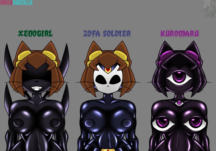 1girls anthro breasts cat corruption eye_nipples female front_view gameoverse kit_(gameoverse) kuromaru_(mugen) nipple_eyes nipples solo zofa_soldier