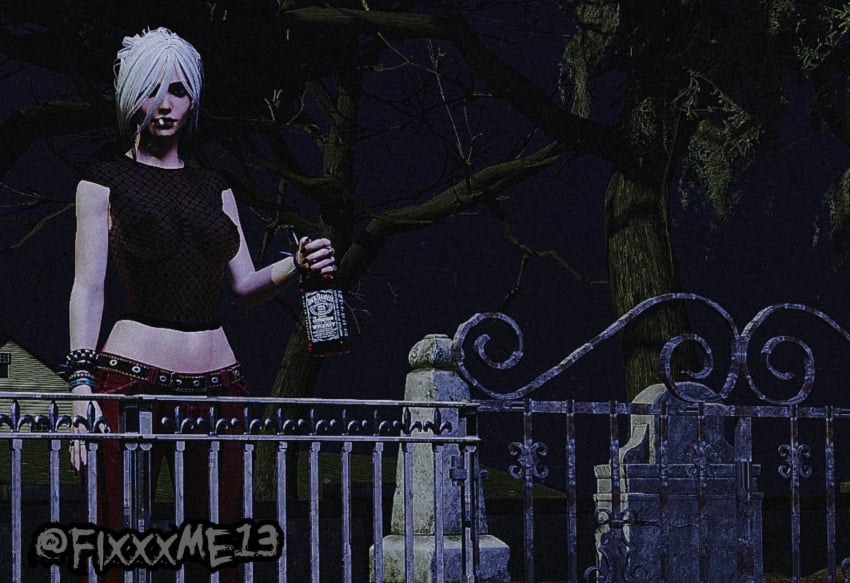 2024 3d dbd dead_by_daylight fixxxme13 sable_ward see-through smoking