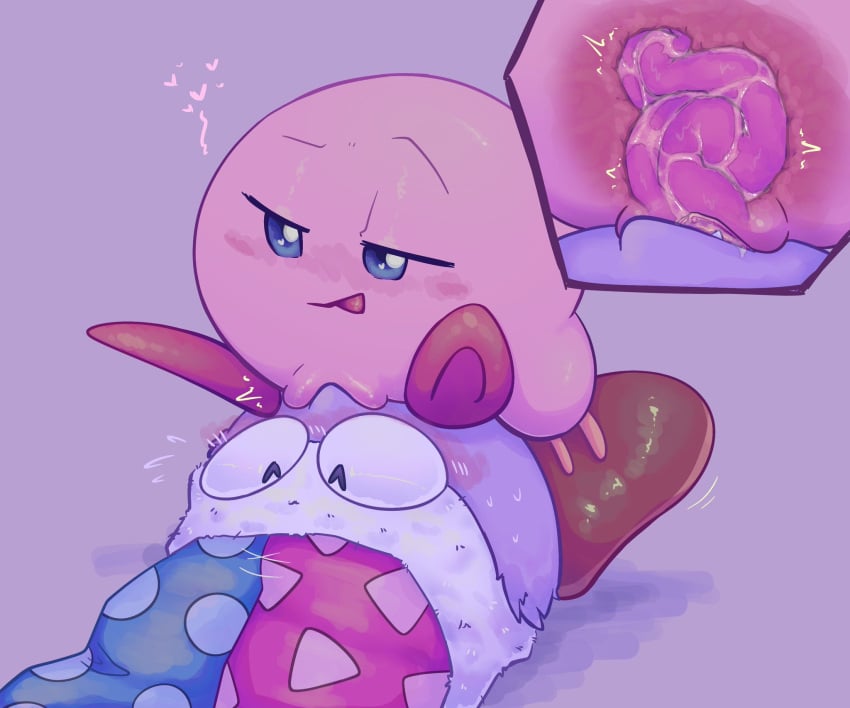 ariarik_o0 cunnilingus internal_view kirby kirby_(series) marx nintendo pussy pussy_juice waddling_head