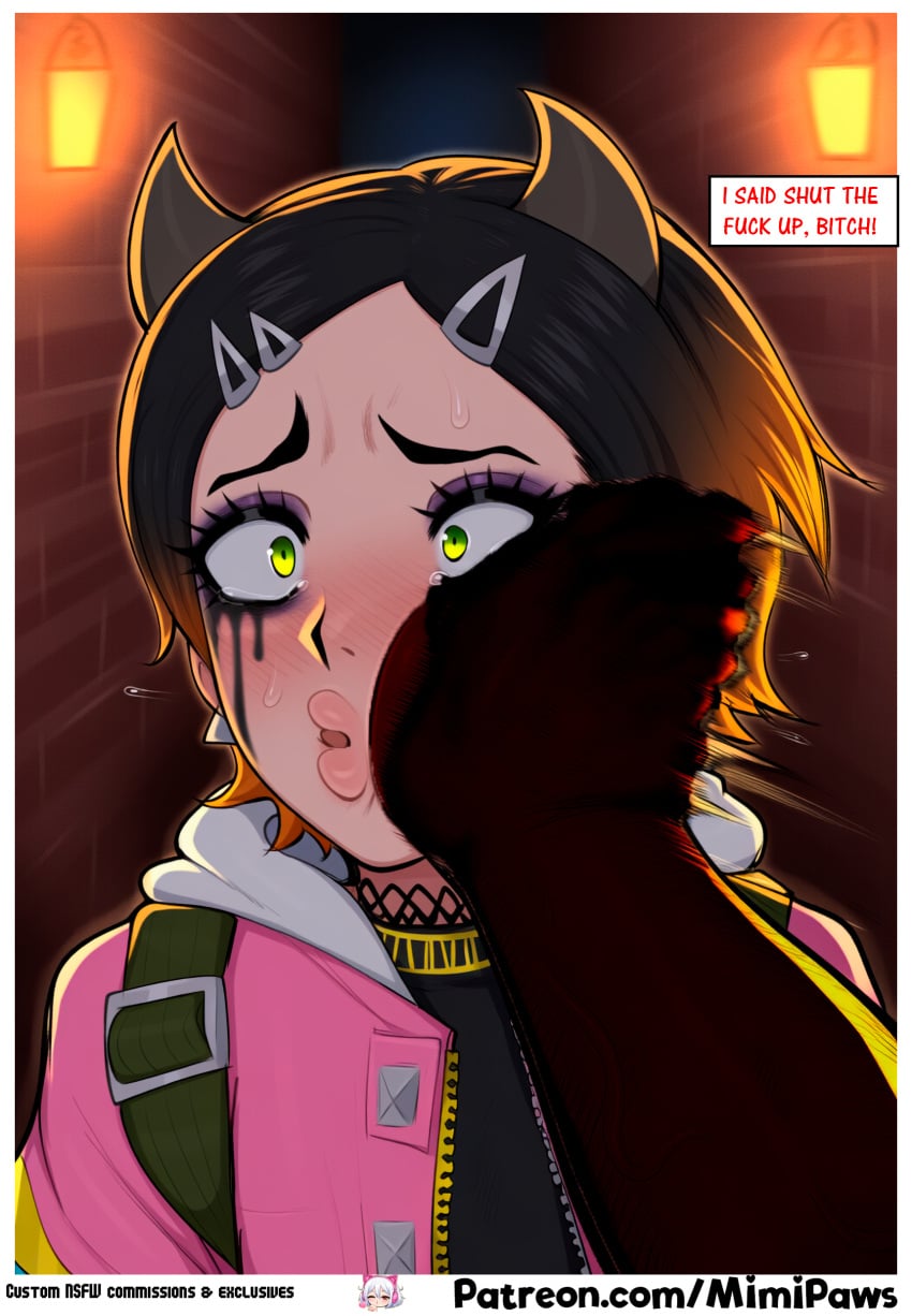 abuse abused abused_female ai_generated asphyxiation bbc bbc_slave blacked close-up closeup clove_(valorant) comic comic_panel corruption crying dark-skinned_male domination english_text enjoying_rape face female flushed_face gender_transformation genderswap green_eyes hand_over_mouth humiliated humiliation impact interracial interracial_sex mimipaws mind_control mistaken_for_male non-consensual qos queen_of_spades raceplay rape raped_female riot_games scared_expression short_hair sissy slap speech_bubble struggling sweat sweatdrop tears tears_streaming tomboy trash used used_as_an_object used_like_a_toy valorant wide_eyes worship
