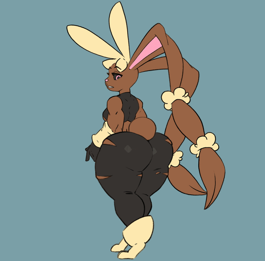 1girls animated anthro anthrofied ass ass_expansion big_ass big_butt blush breasts brown_fur bunny butt butt_expansion expansion female female_focus female_only furry growth hips huge_ass huge_butt humanoid hyper hyper_ass hyper_butt lagomorph lagomorph_humanoid large_ass large_butt lopunny mega_lopunny mithaa nintendo open_mouth pink_eyes pokémon_(species) pokemon pokemon_(species) rabbit ripped_pantyhose ripped_stockings sideboob solo solo_female stockings thick thick_ass thick_thighs thighs wide_hips