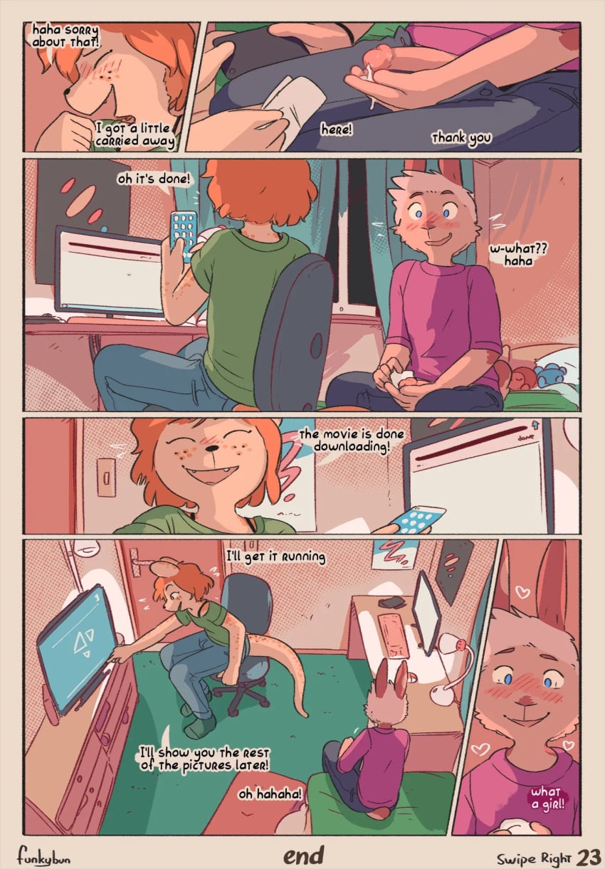 1futa 1futa1boy comic funkybun furry furry_only futa/male intersex intersex/male phone phone_screen small_breasts trans_woman transgender transgender_woman