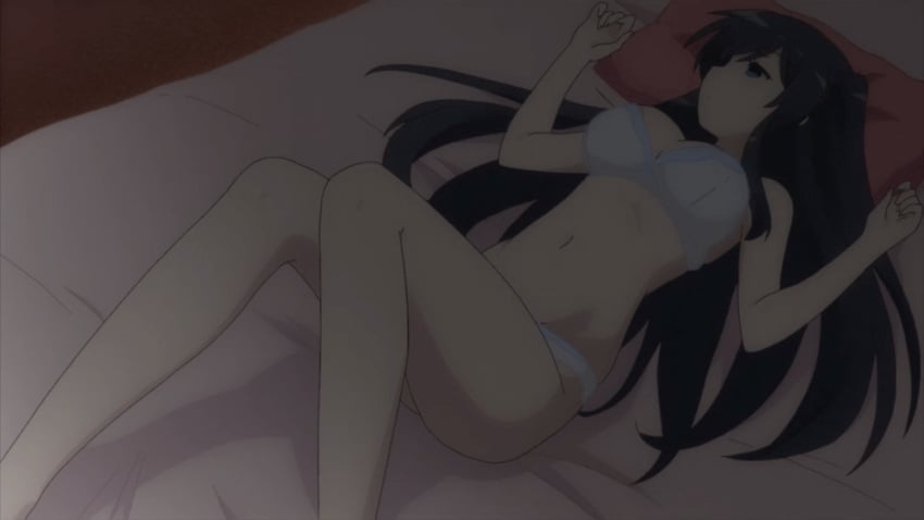 1080p 10s 1920x1080 1girls 2010s 2018 2d 2d_artwork ass bare_arms bare_legs bare_midriff bare_shoulders bare_thighs bed bedroom big_ass big_breasts black_hair blue_eyes bra bra_and_panties breasts canonical_scene clothed clothed_female clothing curvaceous curvaceous_female curvaceous_figure curves curvy curvy_female curvy_figure dark_room depressed ecchi eyebrows_visible_through_hair hi_res knees_bent large_ass large_breasts long_hair lying lying_on_back lying_on_bed midriff no_nude no_sex pale-skinned_female pale_skin panties pillow screencap screenshot silver_link_(studio) solo solo_female solo_focus sunoharasou_no_kanrinin-san teenage_girl teenager thick thick_thighs underwear underwear_only very_high_resolution yamanashi_sumire