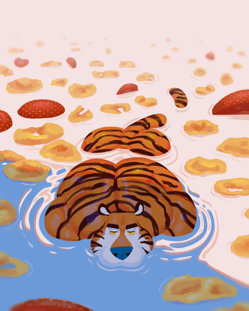 anthro ass bara big_ass butt feline furry gay looking_at_viewer milk solo tail tiger tony_the_tiger vaniwall