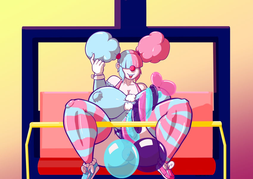 anus arm_warmers ass balloon bbw belly big_ass big_breasts big_butt blue_hair breasts cleavage clown clown_girl clown_makeup clown_nose decentperversion ferris_wheel huge_ass huge_breasts jiggle_the_clown large_ass large_breasts multicolored_hair nipples obese overweight overweight_female pink_hair puffy_anus skirt smile spread_legs stockings strap-on thick_thighs twintails upskirt voluptuous white_skin wide_hips