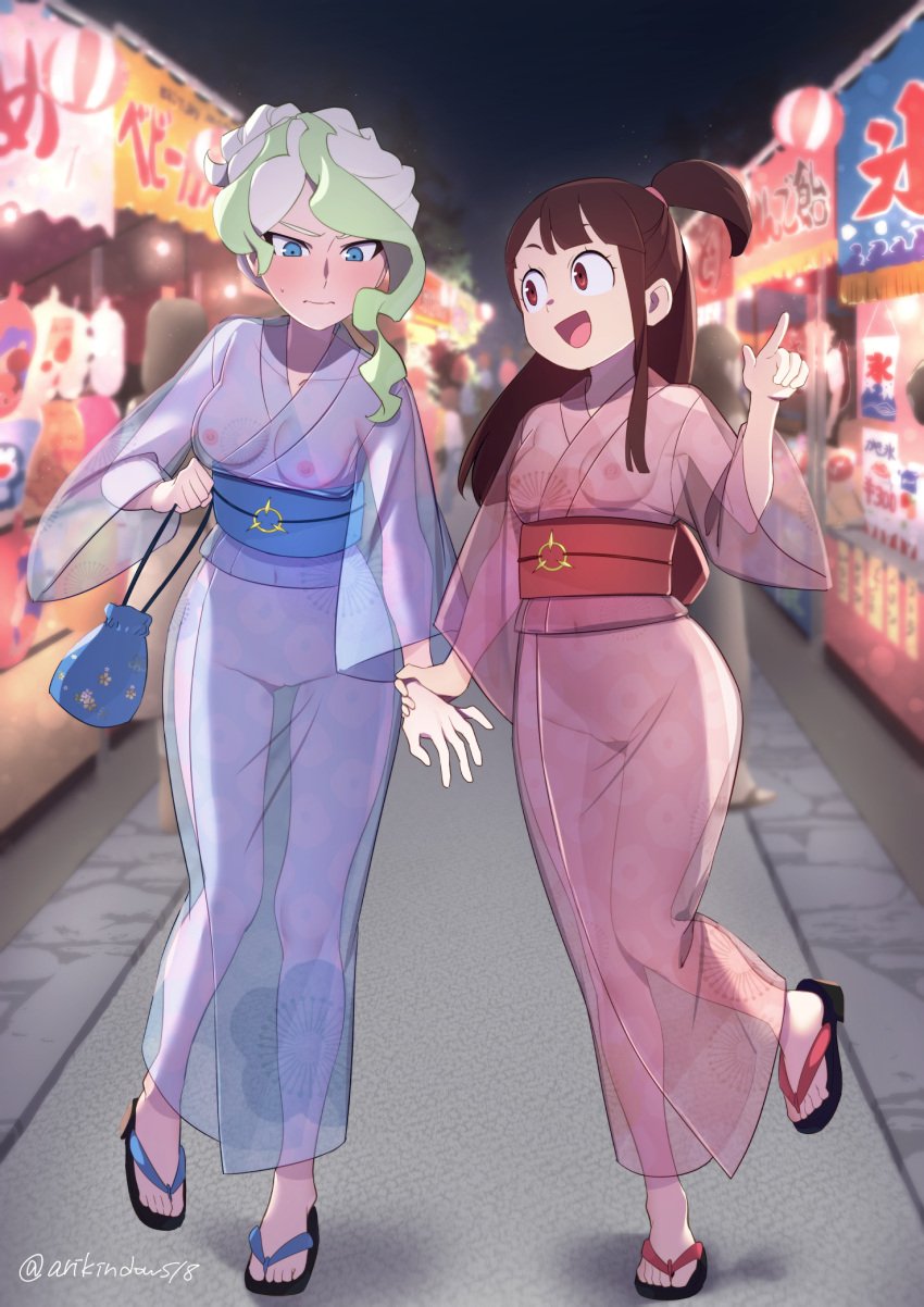 arikindows10 diakko diana_cavendish female kagari_atsuko kimono little_witch_academia nipples pussy x-ray