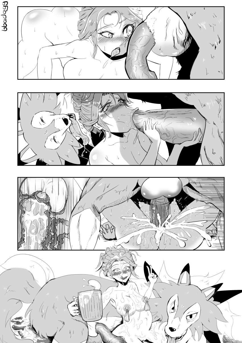 4koma balls bbadogg big_balls big_belly big_breasts big_dom_small_sub big_penis black_and_white blowbang blowjob blowjob_face blush bodily_fluids bodily_fluids_in_pussy breasts broken_condom bukkake canine canine_penis comic condom condom_rings cum cum_collecting cum_covered cum_drinking cum_drip cum_dripping cum_everywhere cum_explosion cum_in_container cum_in_cup cum_in_hair cum_in_mouth cum_in_pussy cum_in_uterus cum_inside cum_on_body cum_on_face cum_on_floor cum_on_upper_body cum_shot cum_splatter cum_string deep_penetration duo eyes fellatio female feral feral_on_female feral_on_human feral_penetrated filled_condom hand_on_penis hands_on_penis happy happy_sex hard_nipples hi_res high_resolution highres hindquarters huge_balls huge_breasts huge_cock huge_testicles human human_on_feral inflation line_art looking_at_viewer looking_pleasured lycanroc male/female male_pokemon/female_human mating_press moan moaning moaning_in_pleasure naked nipple_piercing nipple_rings nipples peace_sign penetration penile penis penis_out pleasured pleasureface pokémon_(species) pokemon pokemon_(species) pussy satisfied sex simple_shading size_difference smaller_female sucking sweat tongue tongue_out used_condom used_condoms uterus vagina vaginal_penetration veiny_penis x-ray zaire_kaiyo zoophilia