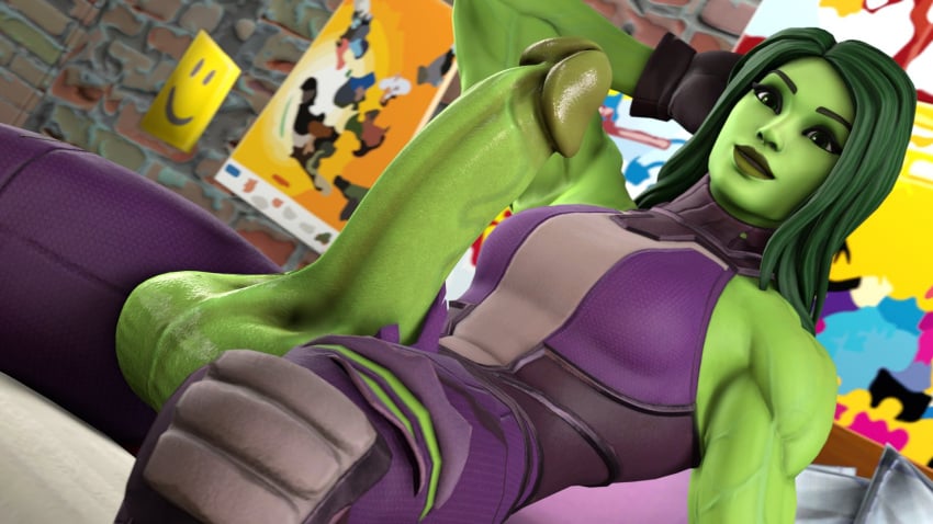 1futa 3d 3d_(artwork) balls big_penis dentol dickgirl erection fortnite futa_only futanari gloves green-skinned_futanari green_body green_hair green_skin huge_balls huge_cock huge_testicles hulk_(series) large_penis marvel marvel_comics muscles muscular muscular_futanari penis she-hulk she-hulk_(fortnite) solo source_filmmaker tagme testicles unitard