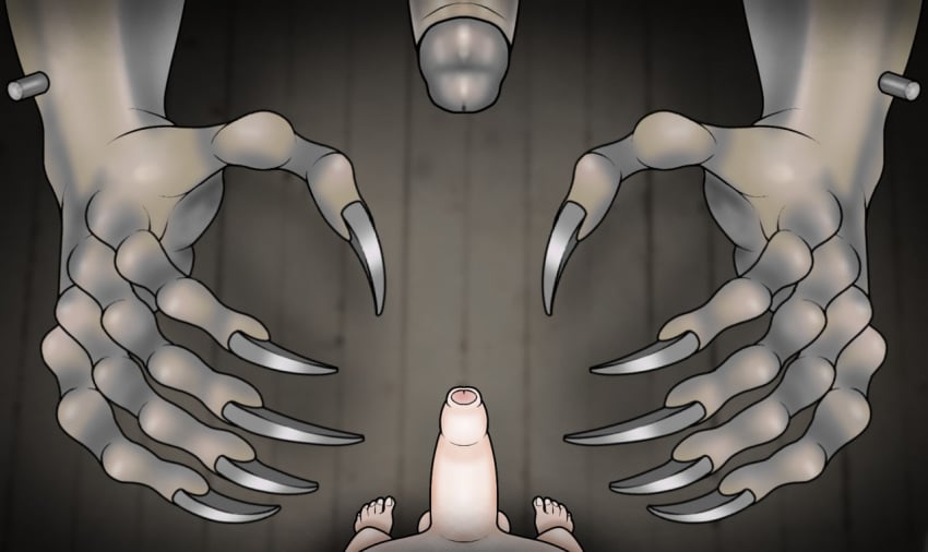 2020 2boys 5_fingers animatronic anthro balls ballsack barely_visible_balls claws demondoggodamien digital_media_(artwork) disembodied_hands disembodied_penis domestic_cat domination duo english_text erection fazbear_fanverse feet felid feline felis fingers first_person_view five_nights_at_candy's five_nights_at_candy's_3 foreskin foreskin_folds gay genitals hand_fetish human human_on_anthro humanoid_genitalia humanoid_hands humanoid_penis intact interspecies machine male male/male male_domination male_only male_pov mammal metal_bar monster monster_cat_(five_nights_at_candy's) nude_male partial_male partially_retracted_foreskin paws penile penis reaching_towards_viewer retracted_foreskin robot scrotum shaved_crotch signature size_difference smooth_penis submissive submissive_male teasing testicles text uncut video_games