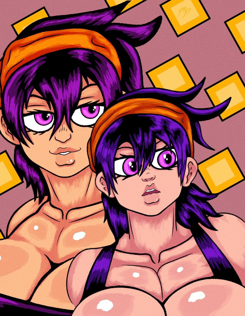 big_breasts jojo's_bizarre_adventure metallic_might narancia_ghirga rule_63 vento_aureo