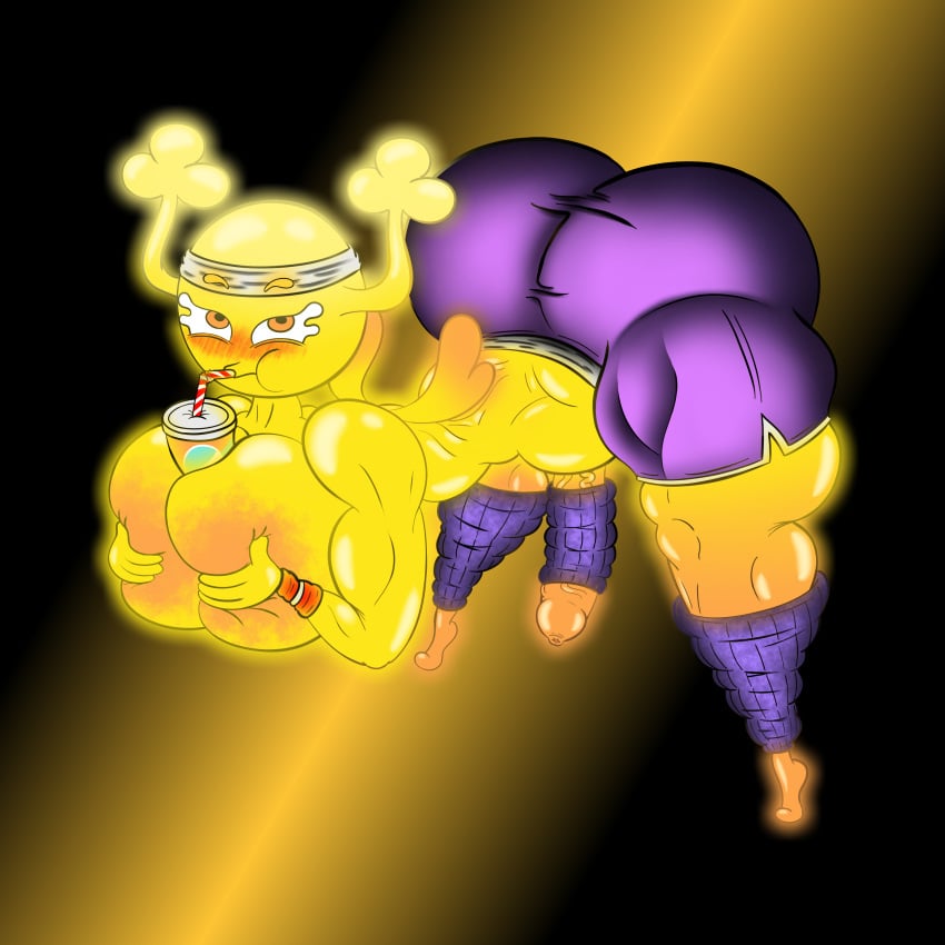 1futa absurd_res accessory anthro areola armband ass bent_over bepis beverage big_breasts big_butt big_penis blush breast_squish breasts cartoon_network clothed clothing cock_warmer cup drinking erection foreskin futa_only futanari genitals giacomopode glowing gynomorph hand_on_breast headband hi_res holding_breast horn intact intersex legwear long_foreskin looking_at_viewer mammal orange_eyes partially_clothed penis penis_clothing penny_fitzgerald smile solo squish standing the_amazing_world_of_gumball thick_thighs tight_foreskin topless uncut unretracted_foreskin vein veiny_penis wide_hips wings yellow_body