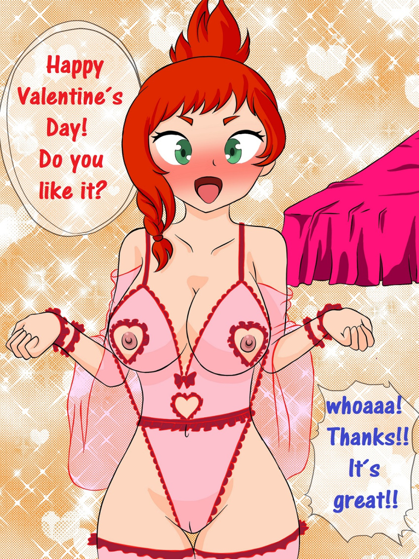 green_eyes night_skull noche_calavera orange_hair pilika valentine's_day webcomic_character