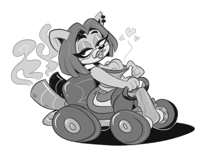 1girls anthro breasts cleavage crash_(series) crash_team_racing_nitro-fueled female furry gheyblin kart liz_bandicoot nipples