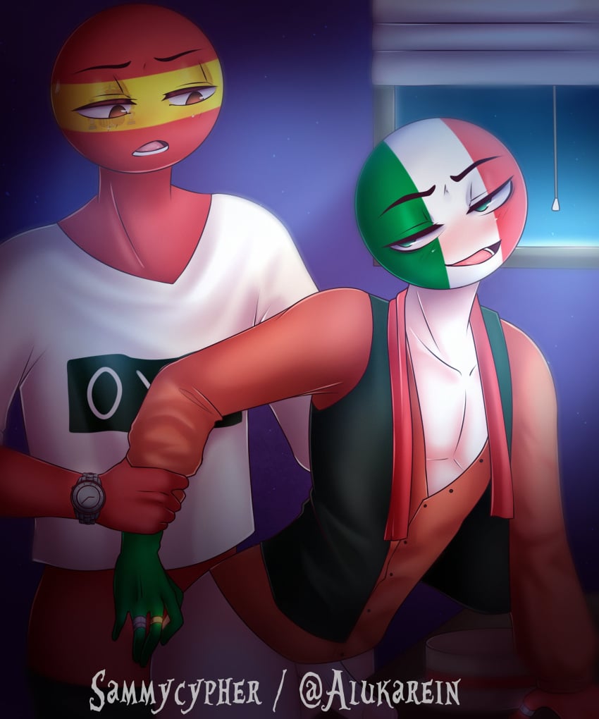 alukarein anal anal_sex big_penis brother brothers clothed clothed_male clothed_sex countryhumans erection from_behind from_behind_position gay half_dressed half_naked half_nude incest italy italy_(countryhumans) looking_pleasured male/male penis ring sex smirk spain spain_(countryhumans) watch