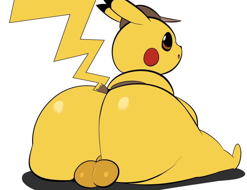 ass ass_up awkward detective detective_pikachu detective_pikachu_(series) fur furry furry_only looking_back male male_only nintendo pikachu pokémon_(species) pokemon solo tail tepigfan101