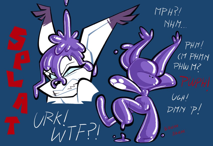 anthro bondage bound digimon digimon_(species) domestic_cat encasement felid feline felis female gagtalk gatomon hi_res mammal oddjuice pawpads rubber transformation