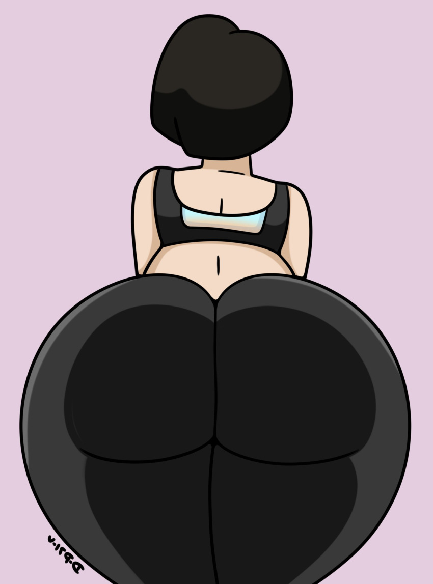 bent_over big_ass black_hair bottom_heavy bubble_ass bubble_butt coach coach_hiraguchi curvy daisy-pink71 dark_hair enormous_ass huge_ass large_ass leaning_forward persona persona_5 persona_5_royal short_hair sports_bra sweatpants thick thick_thighs