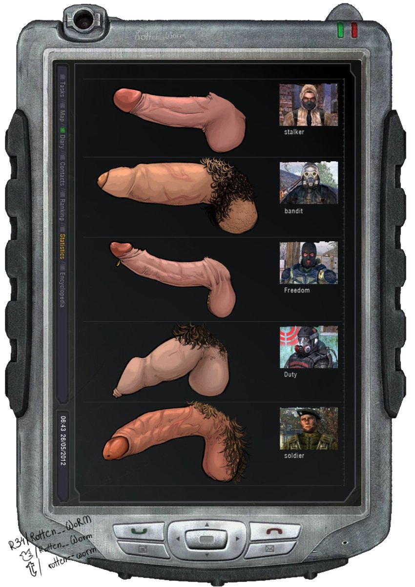 bandit big_penis black_hair blonde_hair brown_hair club_shaped_penis cock cock_comparison comparing comparing_penis dick_chart duty erection foreskin freedom fully_retracted_foreskin game huge_cock male male_only manly men penile penis penis_size_chart penis_size_comparison_meme penis_size_difference piercing retracted_foreskin s.t.a.l.k.e.r. s.t.a.l.k.e.r._2:_heart_of_chornobyl size_chart size_comparison size_difference small_penis soldier stalker stalker_(game) stalker_fraction stalker_soc thick_penis uncircumcised uncircumcised_penis uncut veins veiny_penis