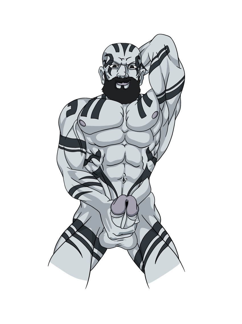 1boy bara buff critical_role critical_role:_vox_machina dungeons_and_dragons grog_strongjaw male male_only masturbation muscular_male penis solo_male white_background