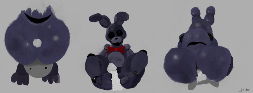 animatronic bonnie_(fnaf) bunny facesitting five_nights_at_freddy&#039;s fnaf foot_fetish footjob horror insertion male male/male male_only nightmare_fuel robot